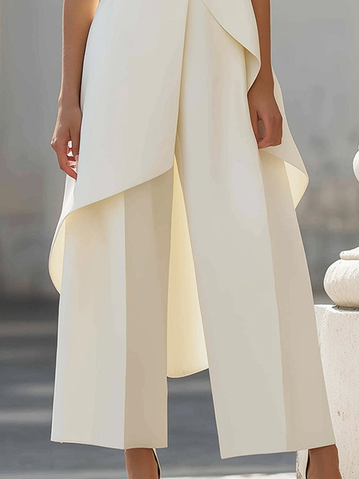 Carina - Ensemble pantalon large structuré