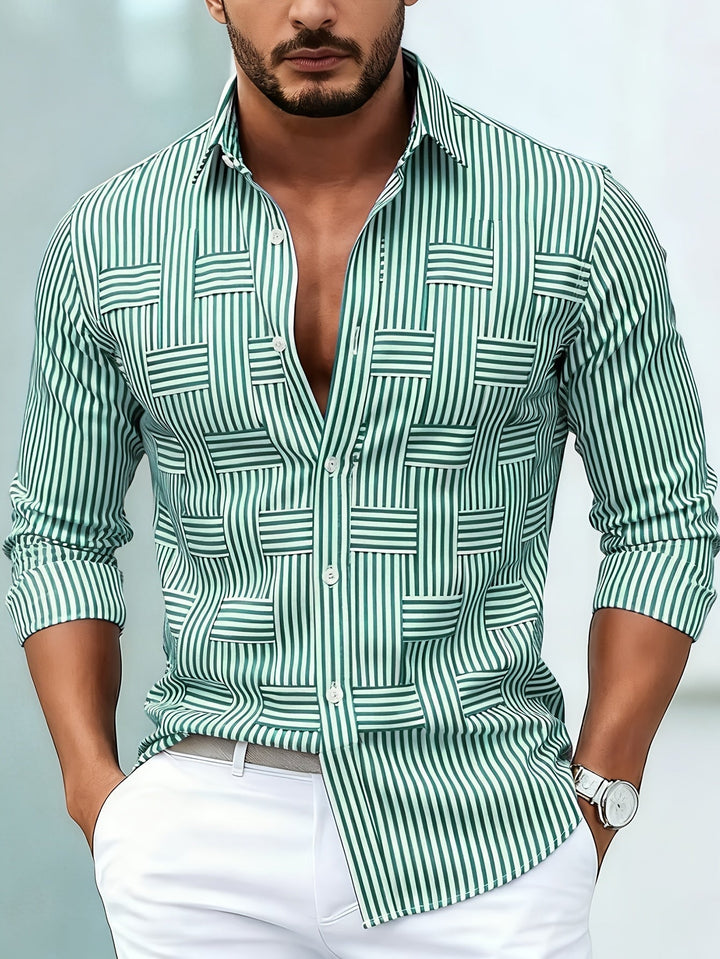 Alverton - Chemise rayée à manches longues effet délavé vintage