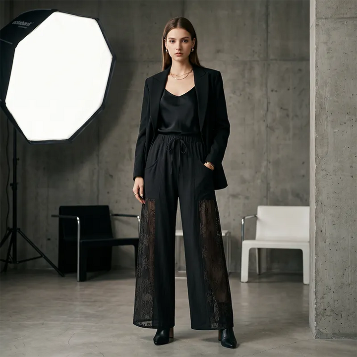Carlotta - pantalon léger en dentelle