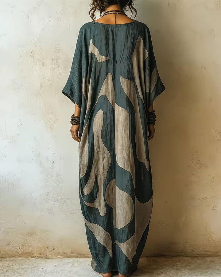 Aramina - Caftan long imprimé de luxe