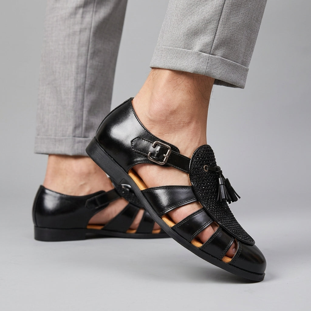 Annelina - Sandales artisanales à bout fermé