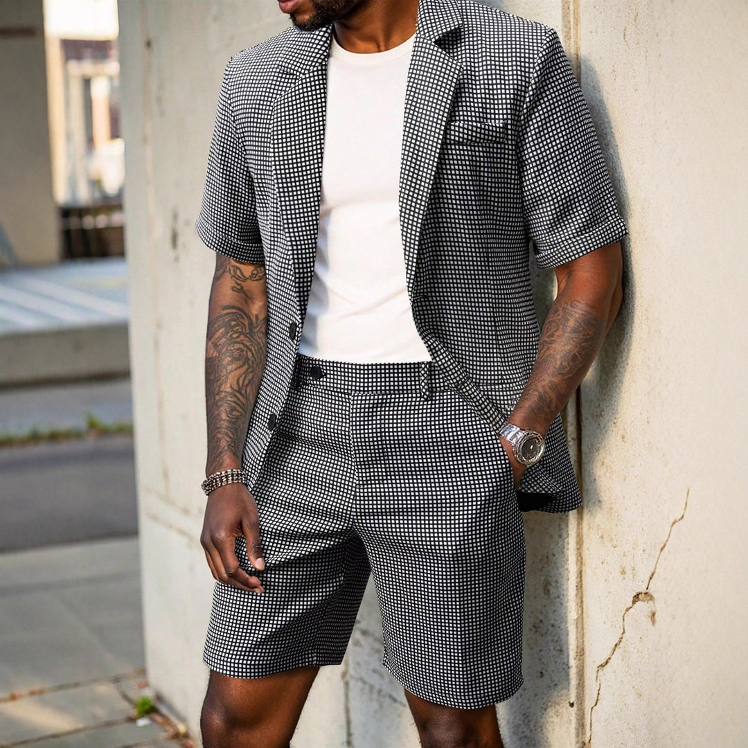 Rufus - Tailleur-short à carreaux sur mesure