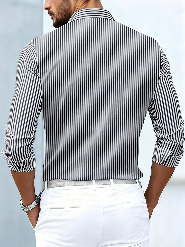 Alverton - Chemise rayée à manches longues effet délavé vintage
