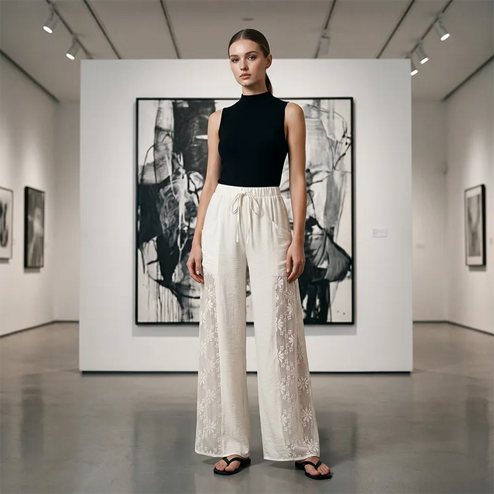 Carlotta - pantalon léger en dentelle