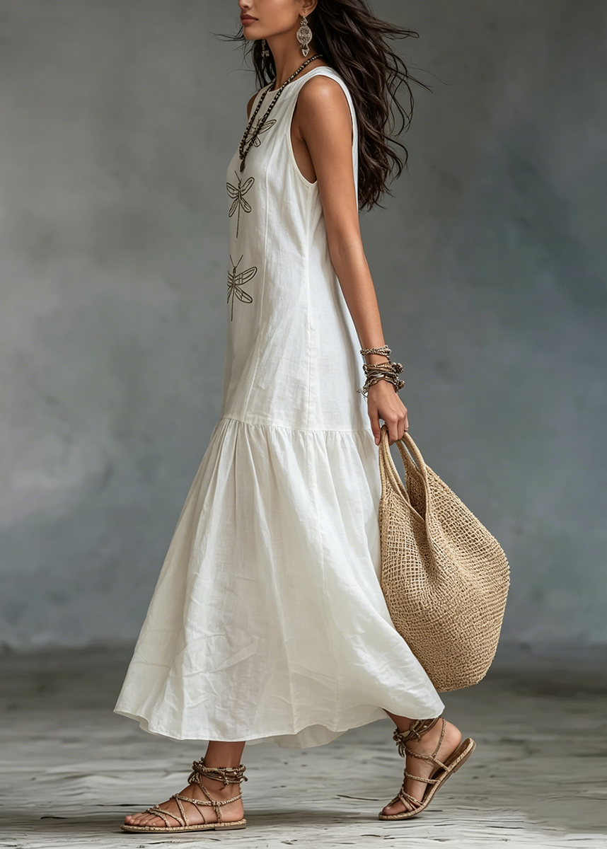 Caelisse - Robe longue en lin aérienne