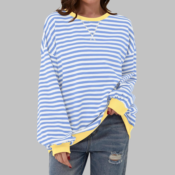 Adelia - Sweat-shirt rayé à manches longues au toucher doux