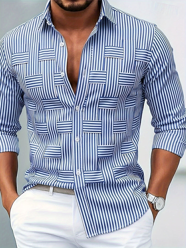 Alverton - Chemise rayée à manches longues effet délavé vintage