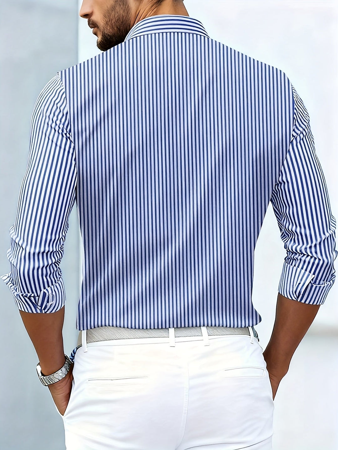 Alverton - Chemise rayée à manches longues effet délavé vintage