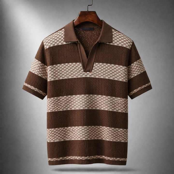 Alden - Polo en maille texturée