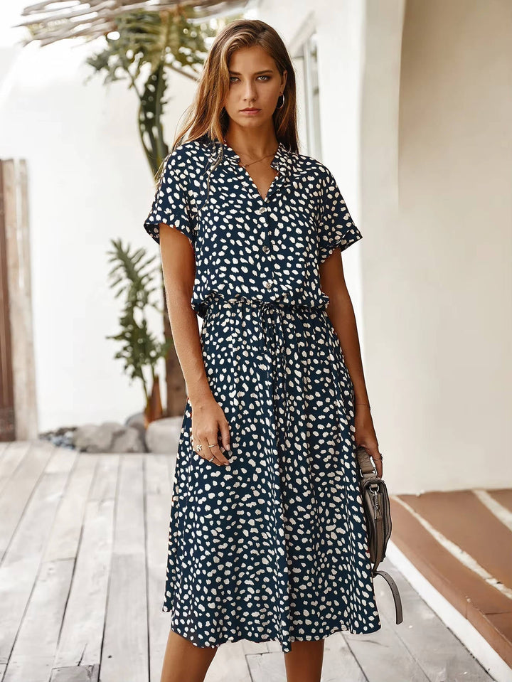 Linnet - Robe midi imprimée ceinturée