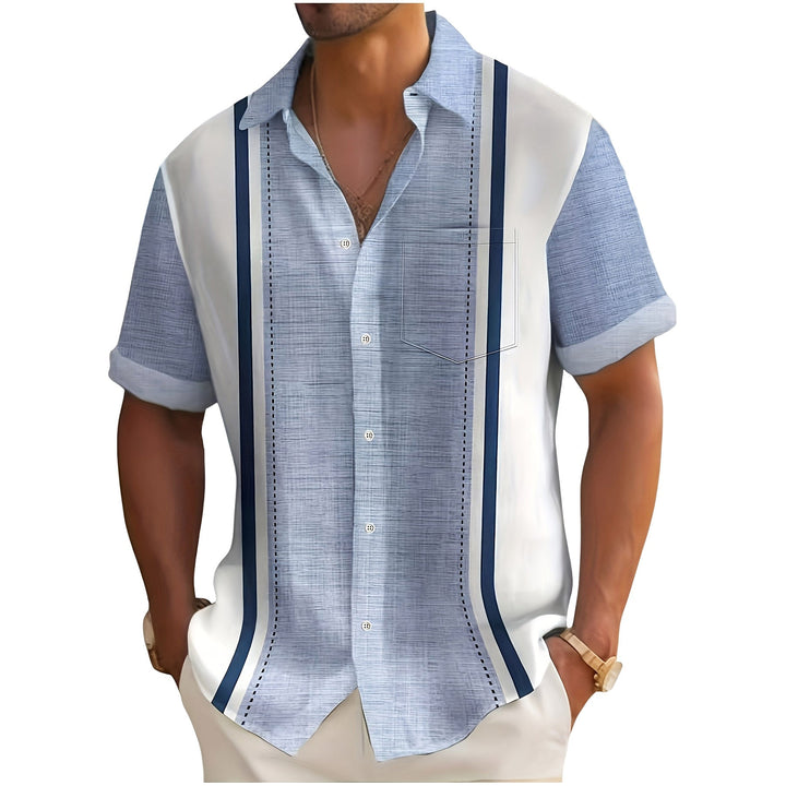 Chetford - Chemise à col cubain texturée
