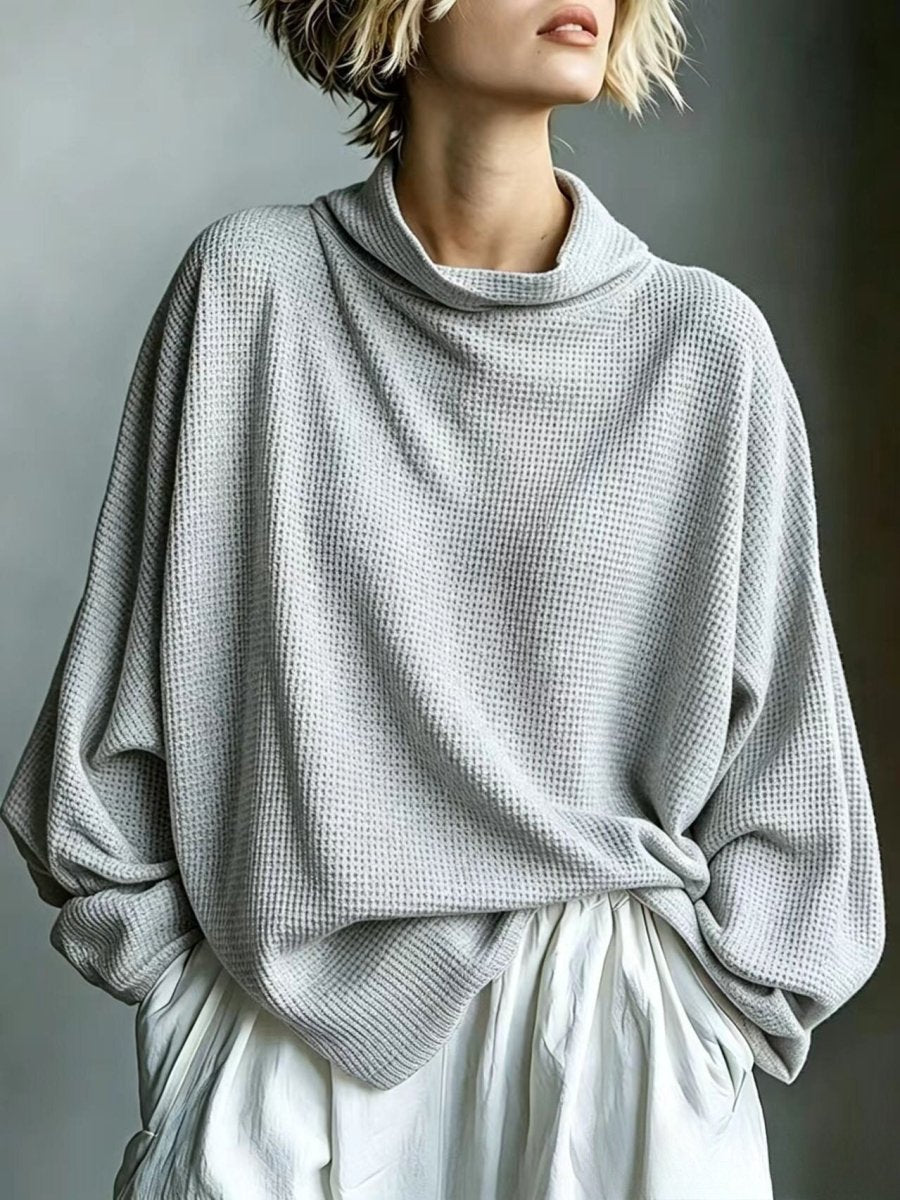 Aella - Top oversize à col montant texturé