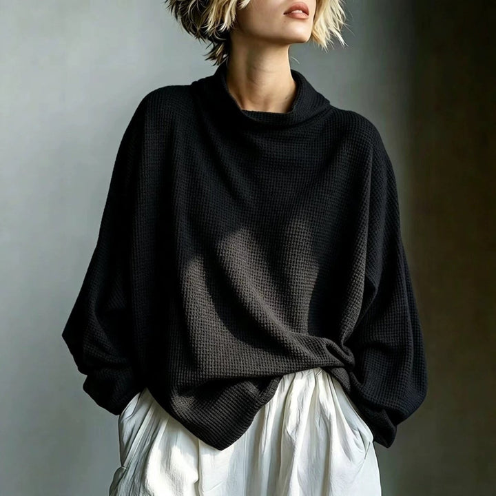 Aella - Top oversize à col montant texturé