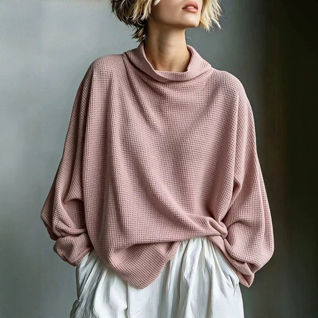 Aella - Top oversize à col montant texturé