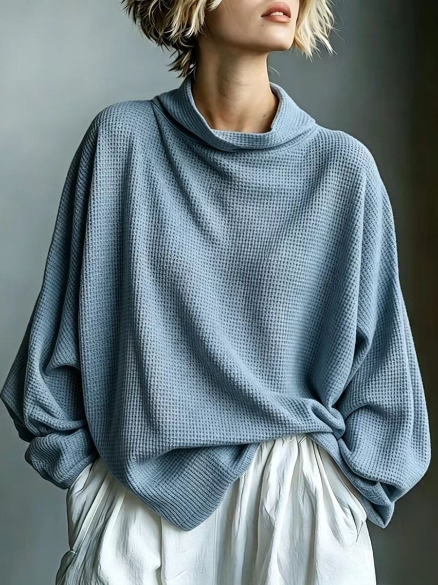 Aella - Top oversize à col montant texturé